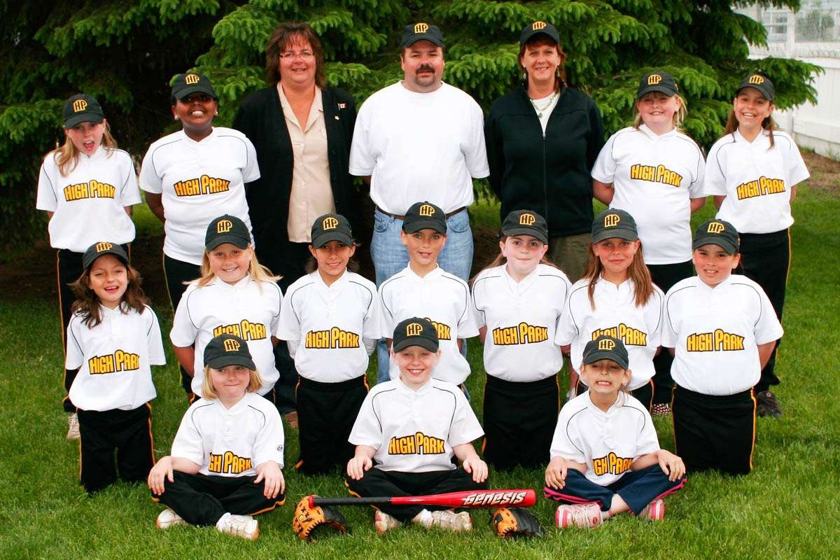 Girls softball team photo